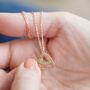 Personalised Double Heart Outline Pendant Necklace, thumbnail 3 of 9