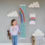Personalised Rainbow And Stars Canvas Height Chart, thumbnail 2 of 6