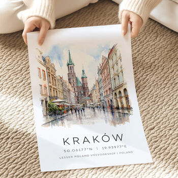 Krakow Poland Travel Wall Print, 2 of 7