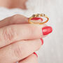 Matte Gold Plated Silver Chocolate Diamond Ring, thumbnail 9 of 9