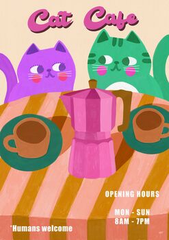 Cat Cafe Print, 3 of 3