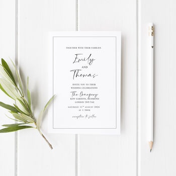 Love Is This 10 Wedding Invitations And 10 Details Cards Set, 4 of 5