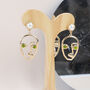 Artsy Abstract Gold Plated Drop Earrings, thumbnail 8 of 9