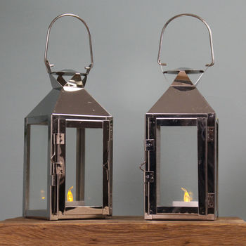 pair of amalfi small tealight candle lanterns by garden selections ...