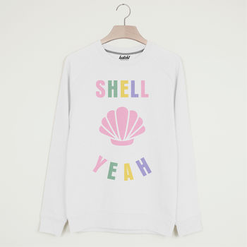 Shell Yeah Women's Beach Slogan Sweatshirt, 3 of 3