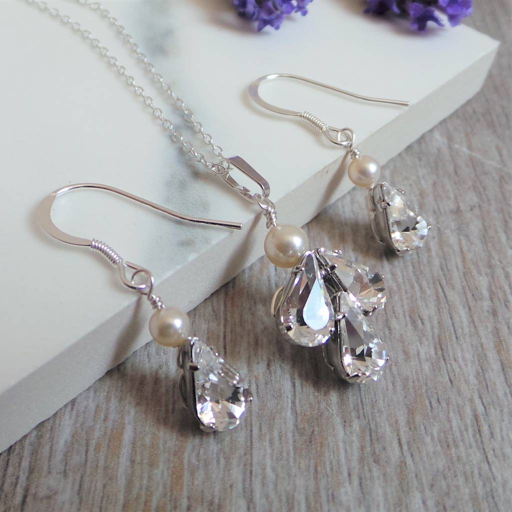 Angel Necklace And Earrings Bridal Jewellery Set By Jewellery Made By ...