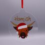 Personalised Christmas Tree Disc Bauble, Various Styles, thumbnail 2 of 10