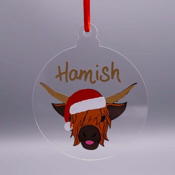 Personalised Christmas Tree Disc Bauble, Various Styles, 2 of 10