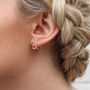 18ct Gold Plated Spiral Stud Plain Or Crystal Earrings, thumbnail 5 of 9