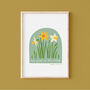 March Birth Month Daffodils Flower Art Print, thumbnail 1 of 8