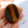 Tiger’s Eye Worry Stone Gift With Pouch And Card, thumbnail 1 of 5