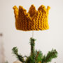 Chunky Knit Crown Christmas Tree Topper, thumbnail 1 of 4