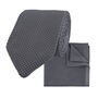 Wedding Handmade Polyester Knitted Pocket Square In Dark Grey, thumbnail 5 of 7