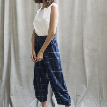 Soft ,Handwoven Cotton, Naturally Dyed Trousers, 5 of 7