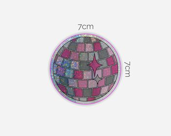 Glittery Disco Ball Pink Sticker, 2 of 2