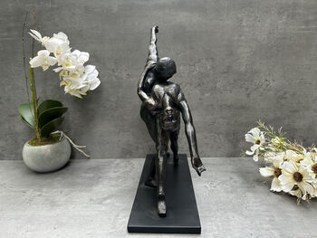 Dancing Couple Lovers Figurine – 37cm Black Ornament, 10 of 12