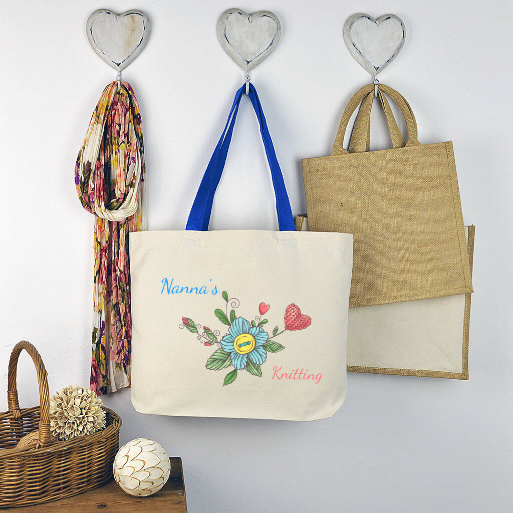 Personalised Large Knitting Bag By Andrea Fays | notonthehighstreet.com