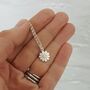 Little Daisy Necklace In Silver And 18ct Gold, thumbnail 1 of 6