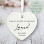 Personalised Bridesmaid Porcelain Heart Keepsake Gift, thumbnail 1 of 2