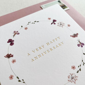 Edith Floral Anniversary Card, 2 of 2