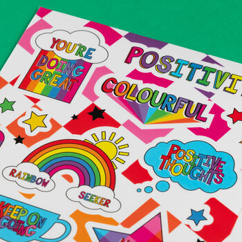 Colourful Positivity Sticker Sheet Set, 5 of 9