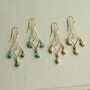 Green Opal Gold Chandelier Earrings, thumbnail 4 of 4