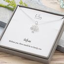 Tree Necklace With Personalised Message Card By Lily Charmed ...