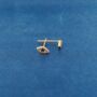 Gold Evil Eye Stud Earrings, Evil Eye Cz Studs, Dainty Minimalistic Earrings, thumbnail 6 of 7