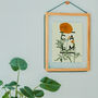 Personalised Marigold Botanical Flower Art Print, thumbnail 3 of 5