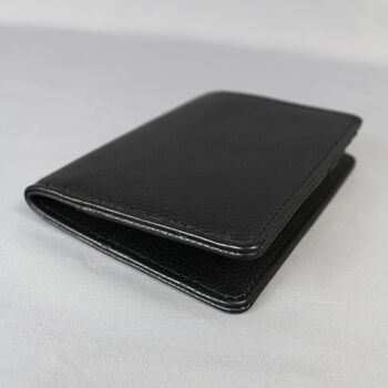 Black Leather Passport Sleeve And Card Holder By LeatherCo.
