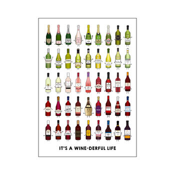 'It's A Winederful Life' Wine Montage Print, 4 of 5