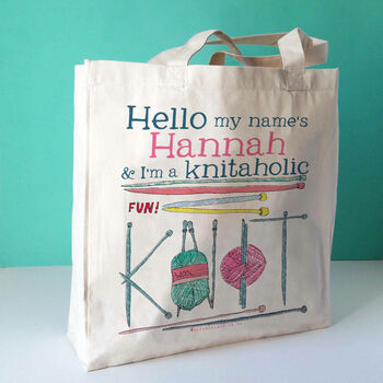 Personalised 'Knitting' Bag, 6 of 12