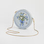 Isabel Floral Bow Blue Embroidered Circle Bag, thumbnail 6 of 8