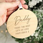 Personalised Message Round Wooden Hanging Decoration, thumbnail 3 of 6