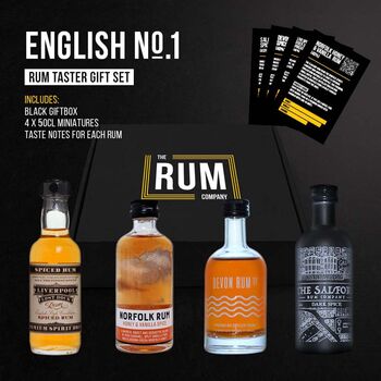 English Rum Taster Set Gift Box One, 3 of 5