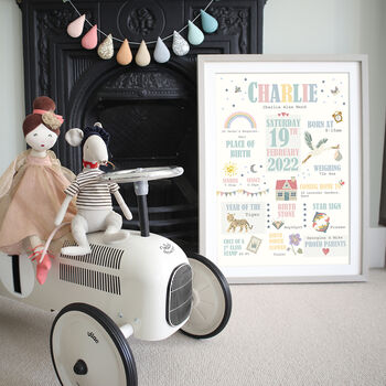 Personalised New Baby Print, 7 of 7