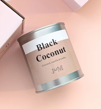 Black Coconut Wood Wick Candle, 3 of 6