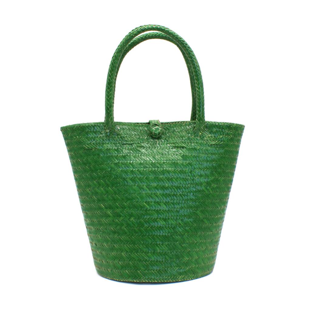 Selva Green Mini Tote Straw Bag By Washein | notonthehighstreet.com