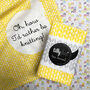 Knit Tea Towel In Yellow Oh How I'd Rather Be Knitting, thumbnail 2 of 4