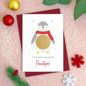 Personalised Penguin Scratch Card, 2 of 6