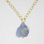 Pedro Chunky Agate Gold Plated Silver Chain Necklace, thumbnail 2 of 5
