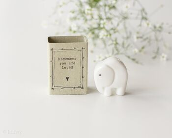 Porcelain Elephant Matchbox Gift, You Are Loved, 2 of 4