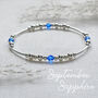 Sterling Silver And Crystal Birthstone Bracelet, thumbnail 7 of 10