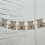 Personalised Wooden Bunting Teddy And Name, thumbnail 10 of 10