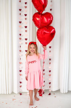 Valentines Personalised Embroidered Name Sweater Dress, 4 of 11