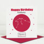 Star Sign Constellation Birthday Card For Him, thumbnail 2 of 3