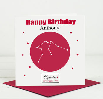 Star Sign Constellation Birthday Card For Him, 2 of 3