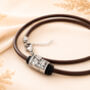 Leather Necklace For Men Personalised With Names, thumbnail 1 of 12