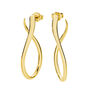 Melting Drop Hoops In Gold Plated, thumbnail 1 of 5