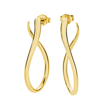 Melting Drop Hoops In Gold Plated, 2 of 3